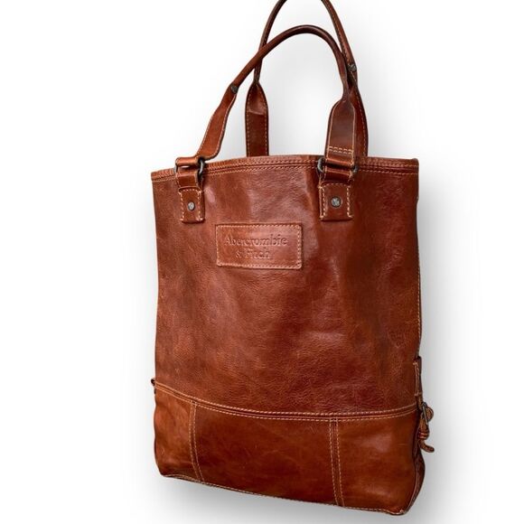 Abercrombie and Fitch Whiskey Leather Tote Bag - Picture 4 of 15